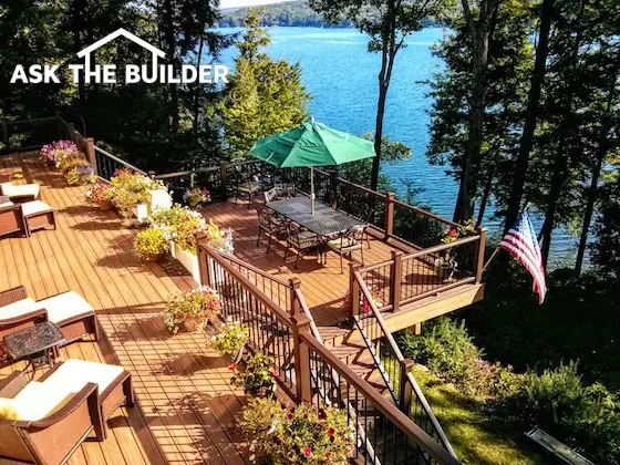 deck overlooking lake winnisquam, nh