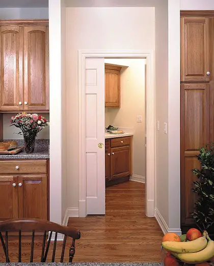 Pocket door in hallway