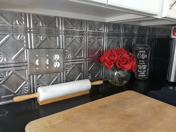 metal backsplash