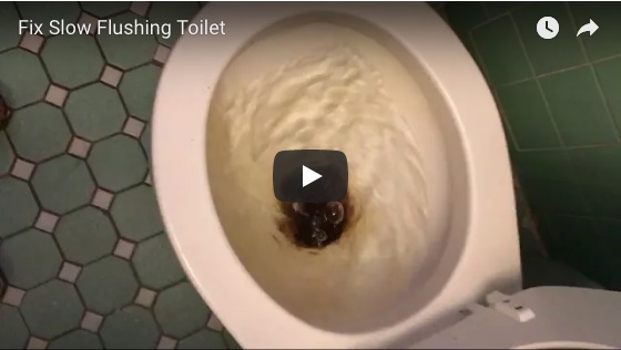 slow flushing toilet