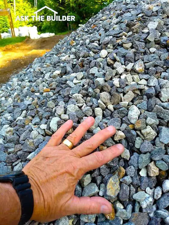 crushed washed gravel linear french drain