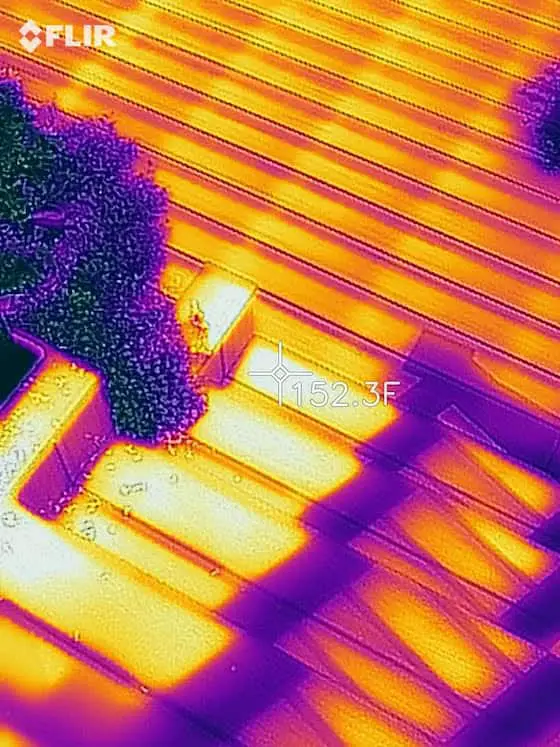 temperature of composite decking