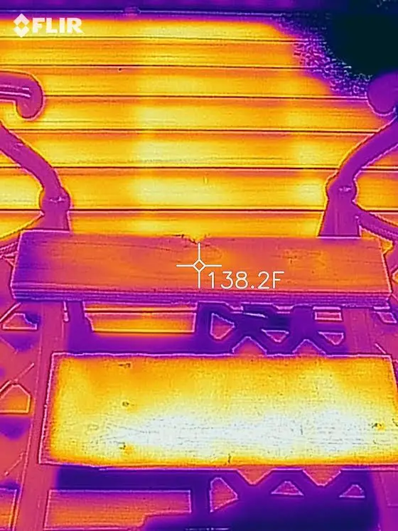 temperature of treated lumber