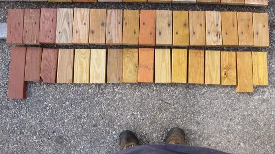 Deck Stain Test Samples