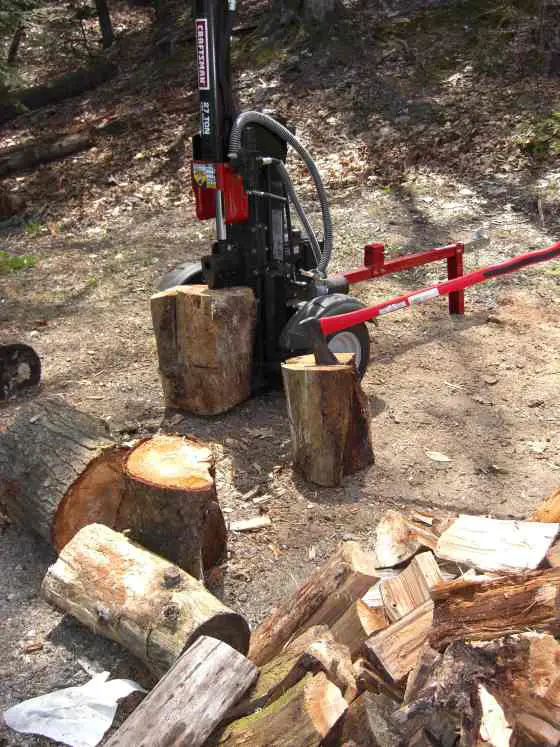 splitting firewood