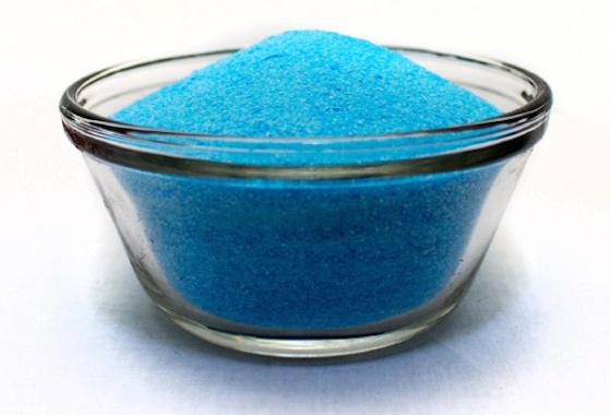 bowl of copper sulfate