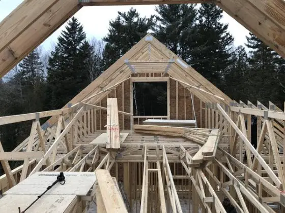 attic trusses full-sized staircase