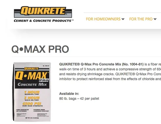 Quikrete Q-Max Pro