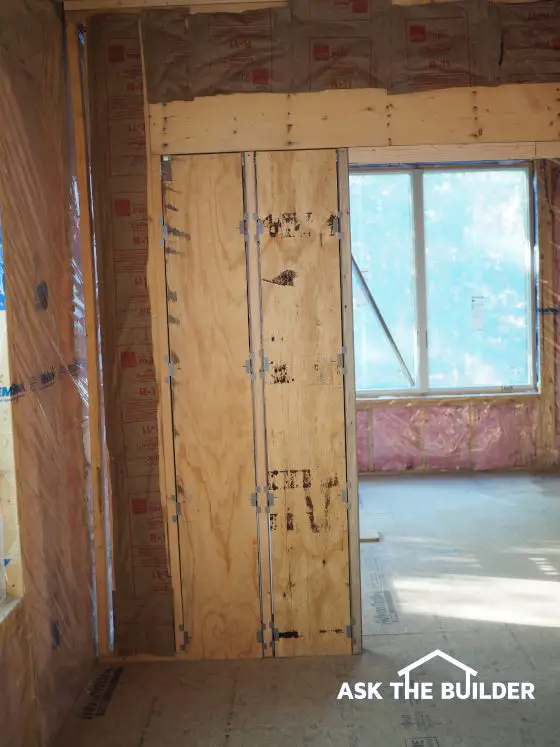 plywood panels steel-wrapped pocket doors