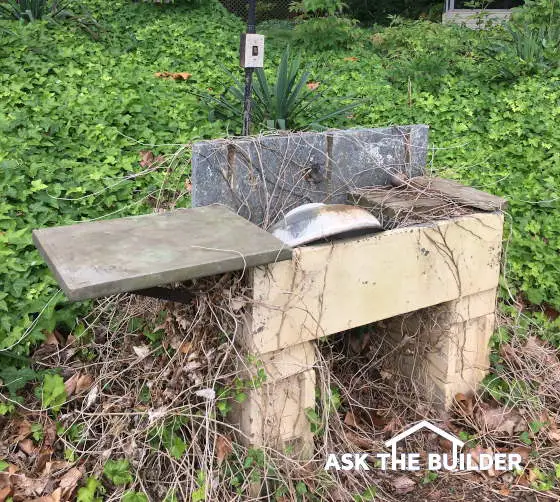 outdoor stone sink