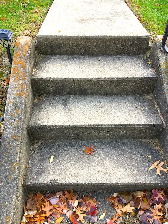 old concrete steps