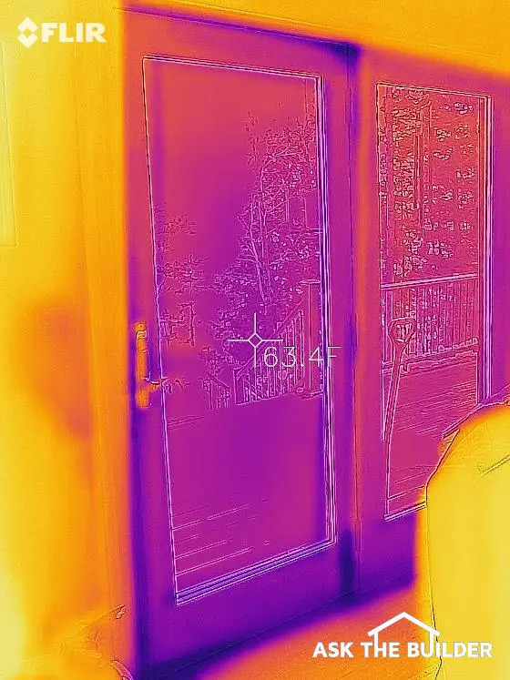 Infrared photo exterior door