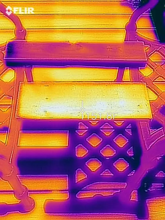 composite deck infrared photo
