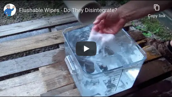 Flushable Wipes Test Video