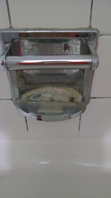 how to fix soap dish in shower