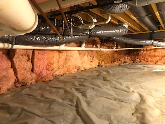 crawlspace with vapor barrier