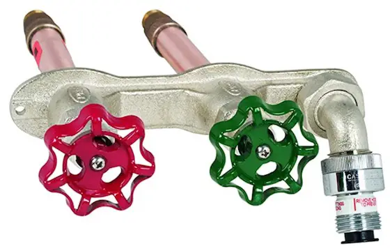 hot and cold hose faucet