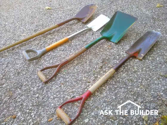 Four types of shovels