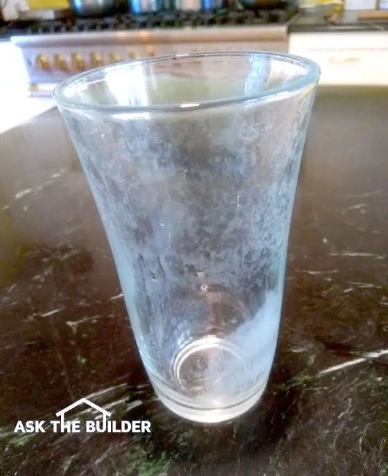drinking glass - no longer clear