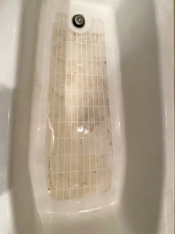 dirty bathtub