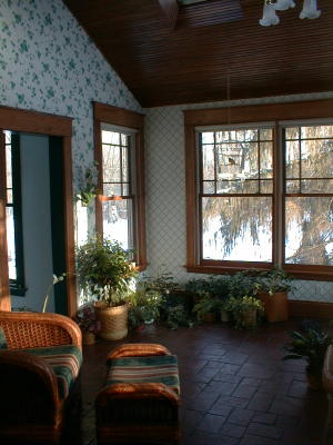 sunroom wall and ceiling