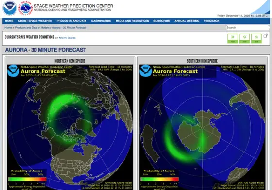 aurora borealis forecast image