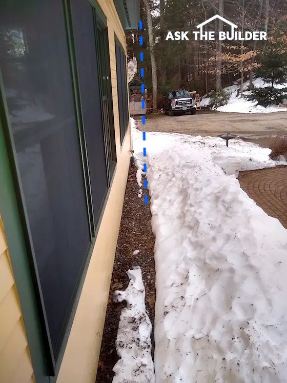 drip line from snow melt