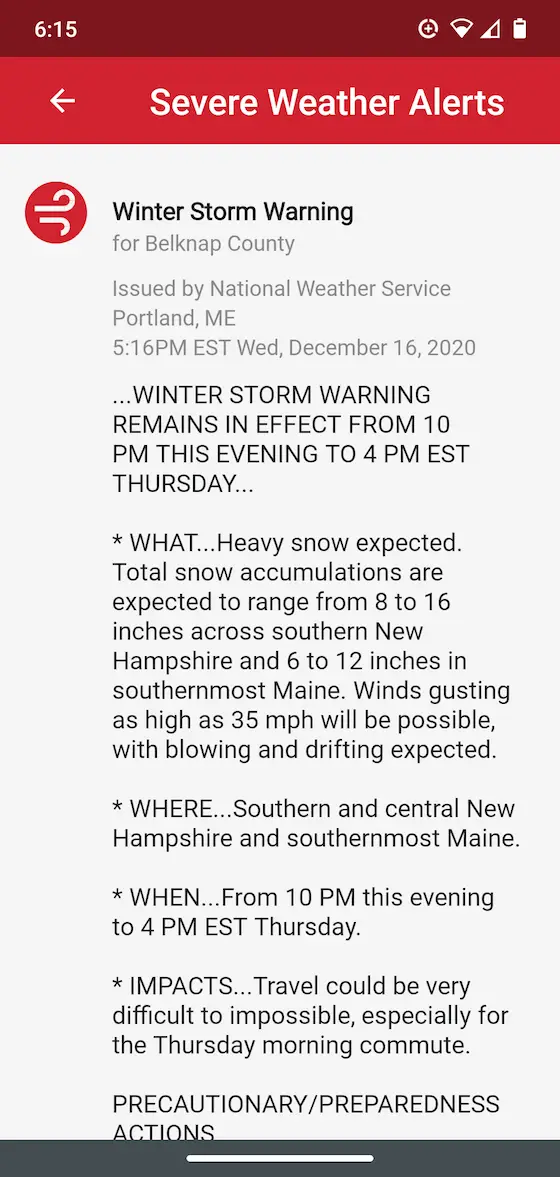 nws winter storm warning