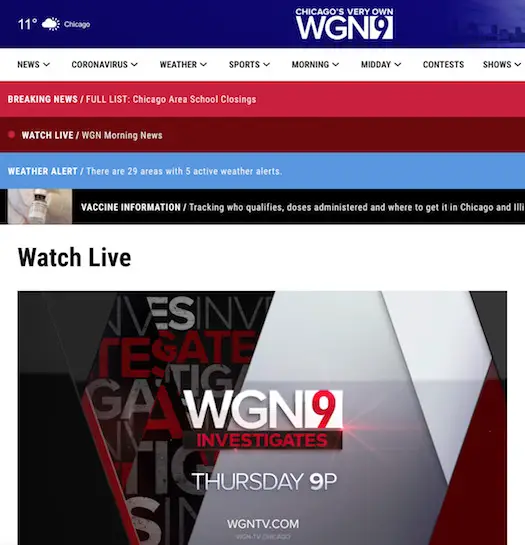 WGN LIve TV Screen Shot