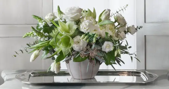 white flowers in vase