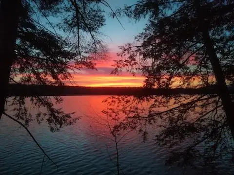 sunrise over Lake Winnisquam 