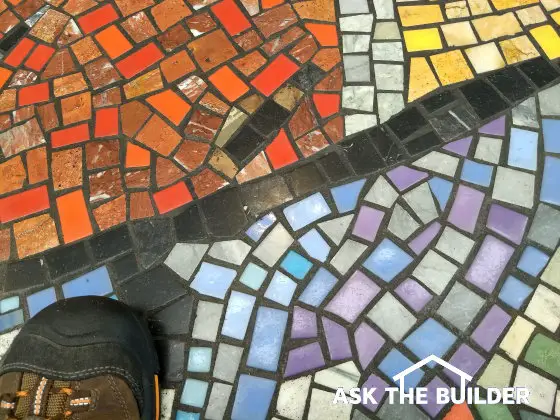 huge mosaic tile floor
