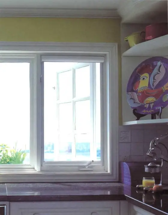 window in kitchen with screen
