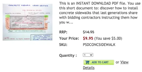 concrete slab specs drawing