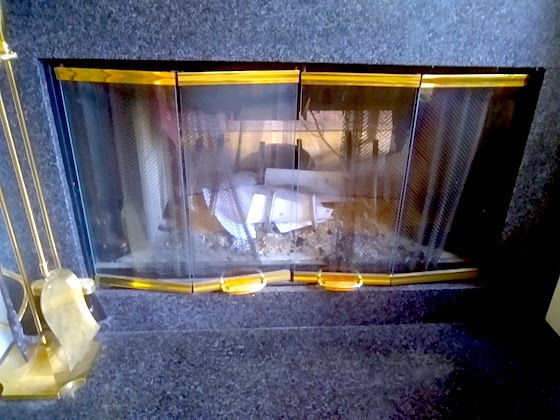 glass fireplace doors