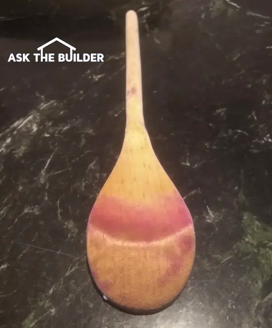 stained wooden spoon