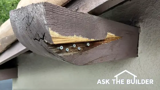 Wood Rot on Roof Beam