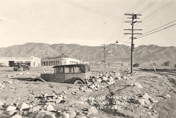 mudflow damage montrose ca 1934