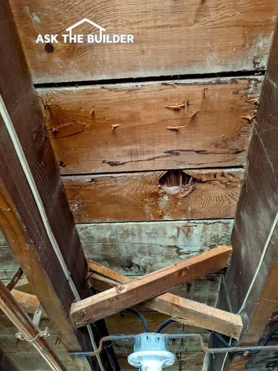 old house subfloor and bridging