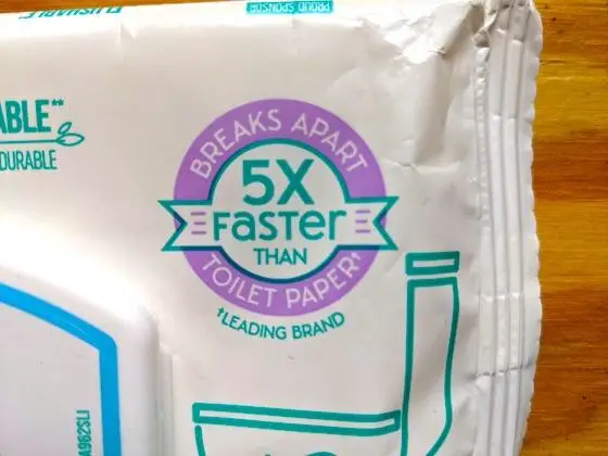 flushable wipes 5x faster