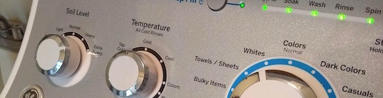 washing machine control panel