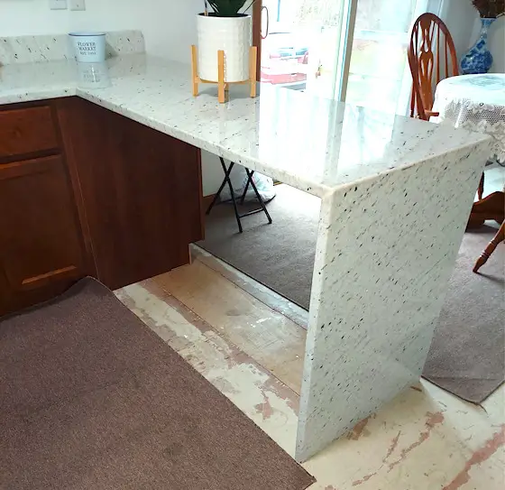 waterfall countertop