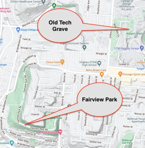 fairview park cincinnati topo map