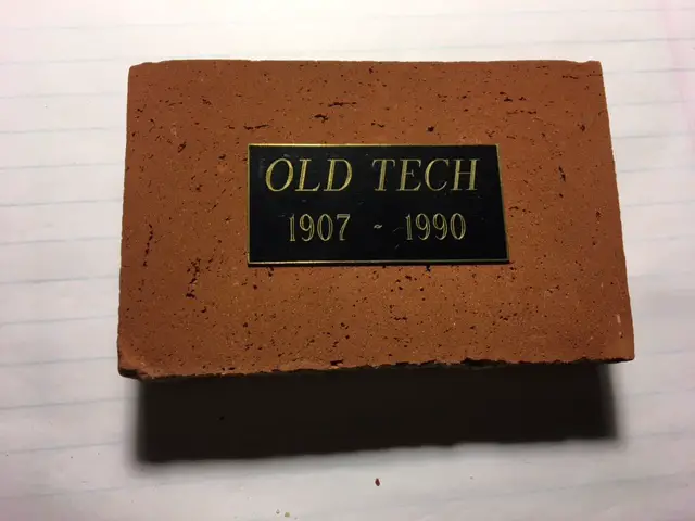old tech brick slice