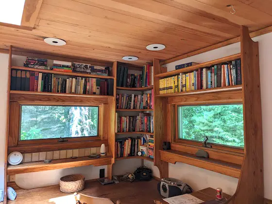 corner bookshelves oak shelves