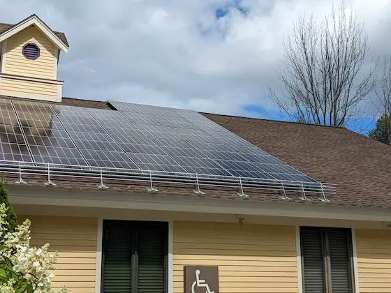 solar panels pv on asphalt shingle roof