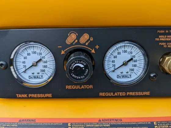 DeWALT D55154 Air Compressor gauges
