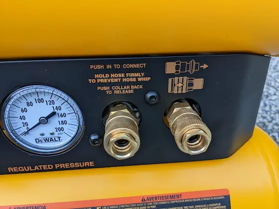 DeWALT D55154 Air Compressor quick connects