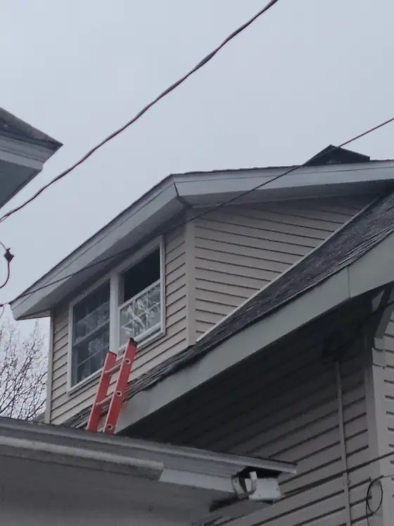 finished dormer with vinyl siding