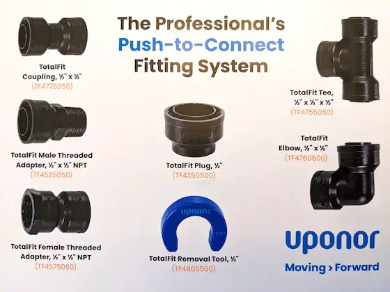 uponor totalfit connectors adapters fittings